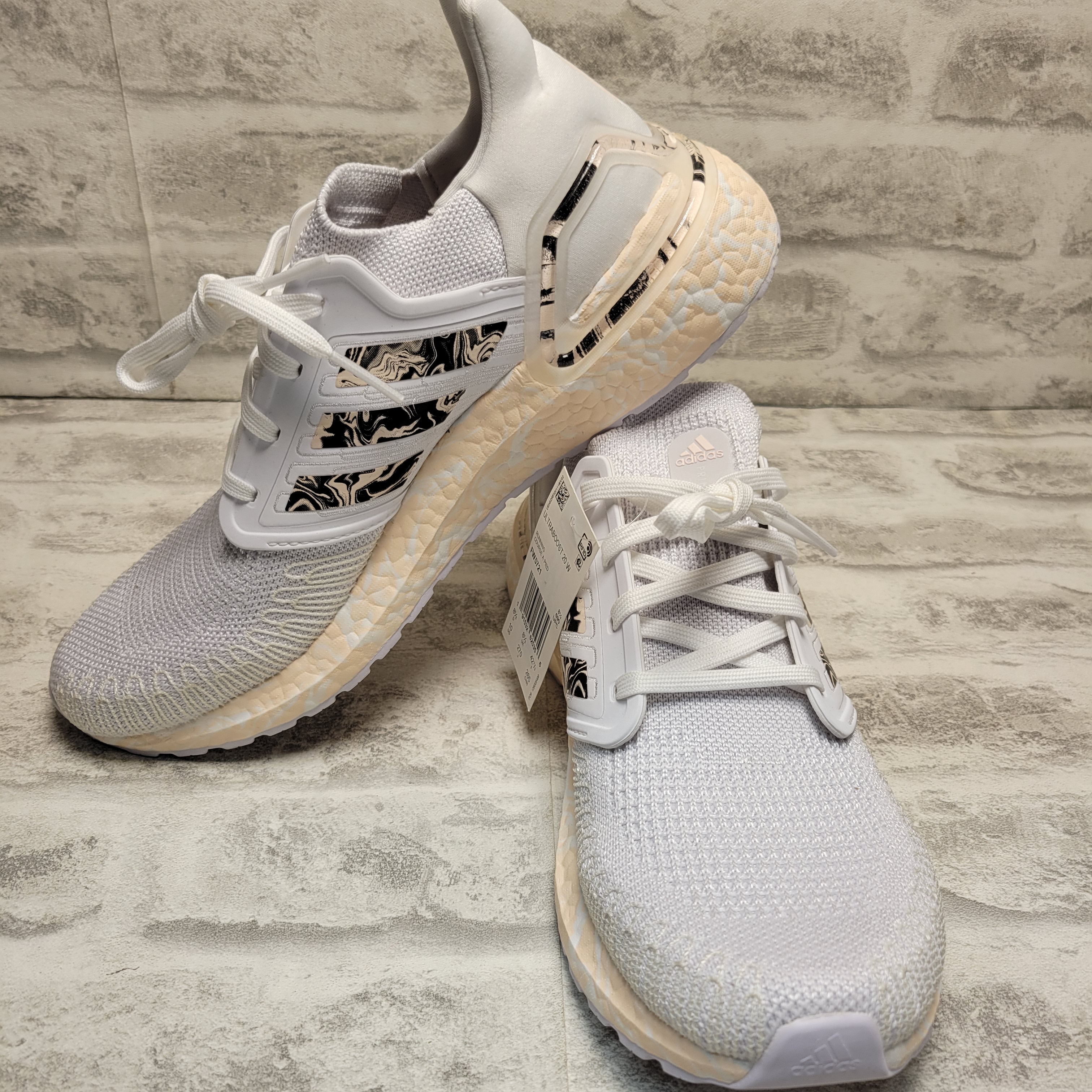 adidas Unisex-Adult Ultraboost DNA Sneaker (10, White/Pink Tint/Black) (7848138277102)